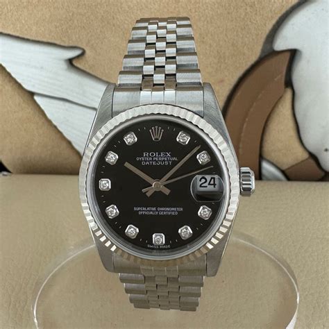 rolex datejust 31mm brillanti|rolex datejust 31 18 ct.